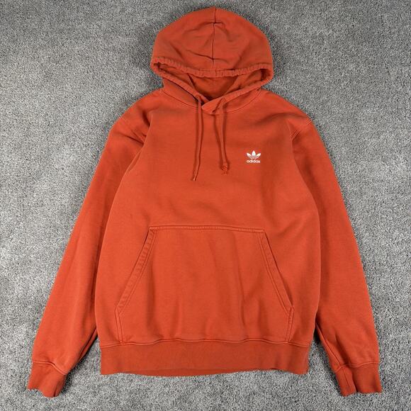 adidas Other - Adidas Originals Hoodie Mens L Rust Red Essentials Trefoil Pullover Sweatshirt